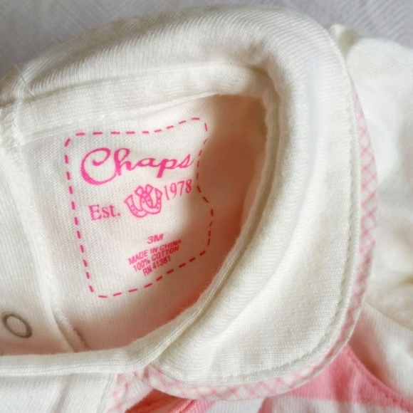 chaps preppy dropped waist jumper dress matching outfit set 3 months baby girl - Picture 2 of 8